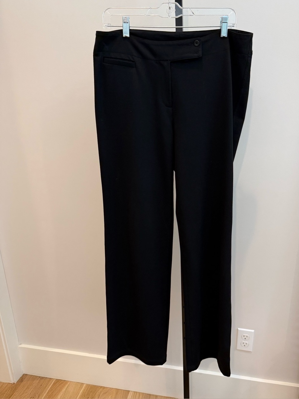 Eileen Fisher Black Straight-Leg Trousers